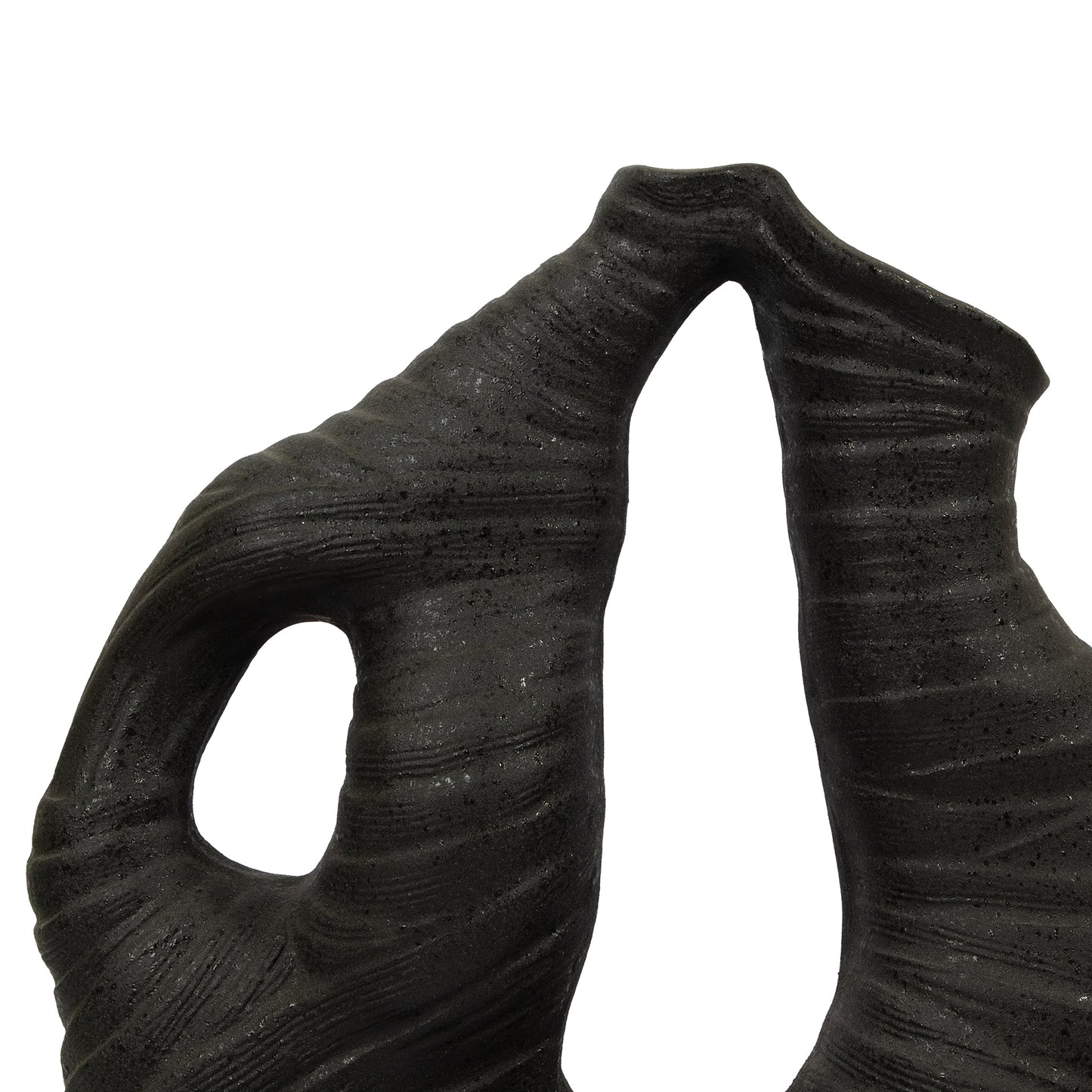 Black Twirl Vase